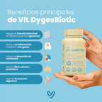 VIL DygesBiotic – Tratamiento Probiótico Avanzado para Salud Digestiva y Colon (60 Cápsulas Veganas)