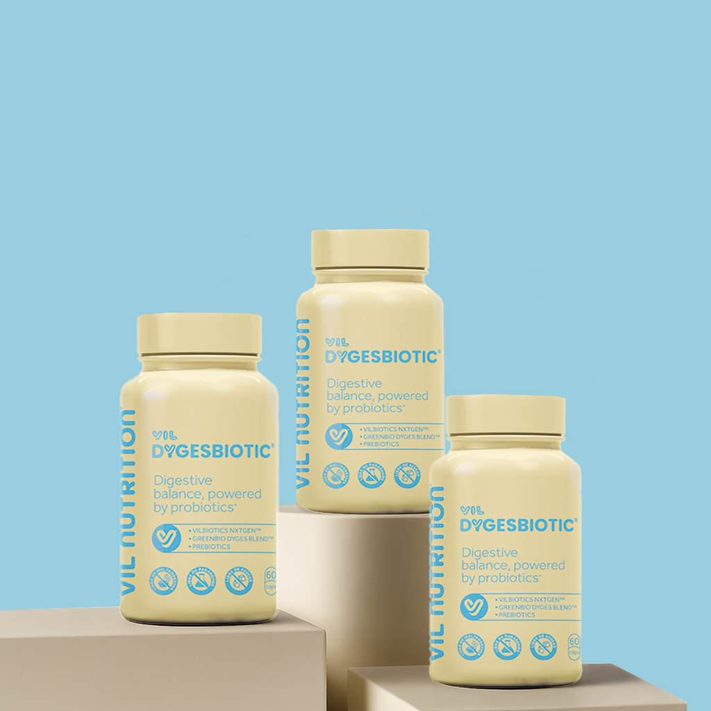 VIL DygesBiotic – Tratamiento Probiótico Avanzado para Salud Digestiva y Colon (60 Cápsulas Veganas)
