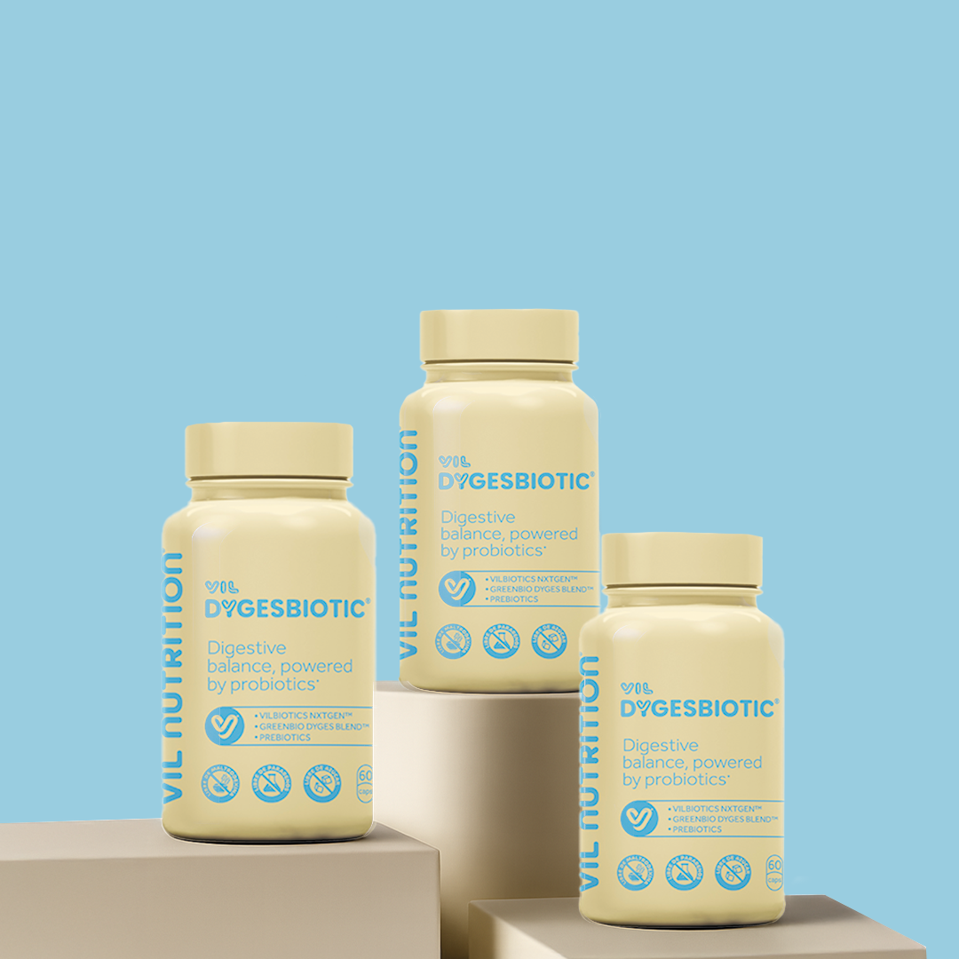VIL DygesBiotic – Tratamiento Probiótico Avanzado para Salud Digestiva y Colon (60 Cápsulas Veganas)