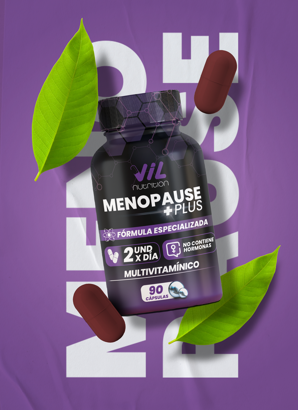 Vil Menopause Plus – Tratamiento Natural para la Menopausia y Equilibrio Hormonal (60 Cápsulas)