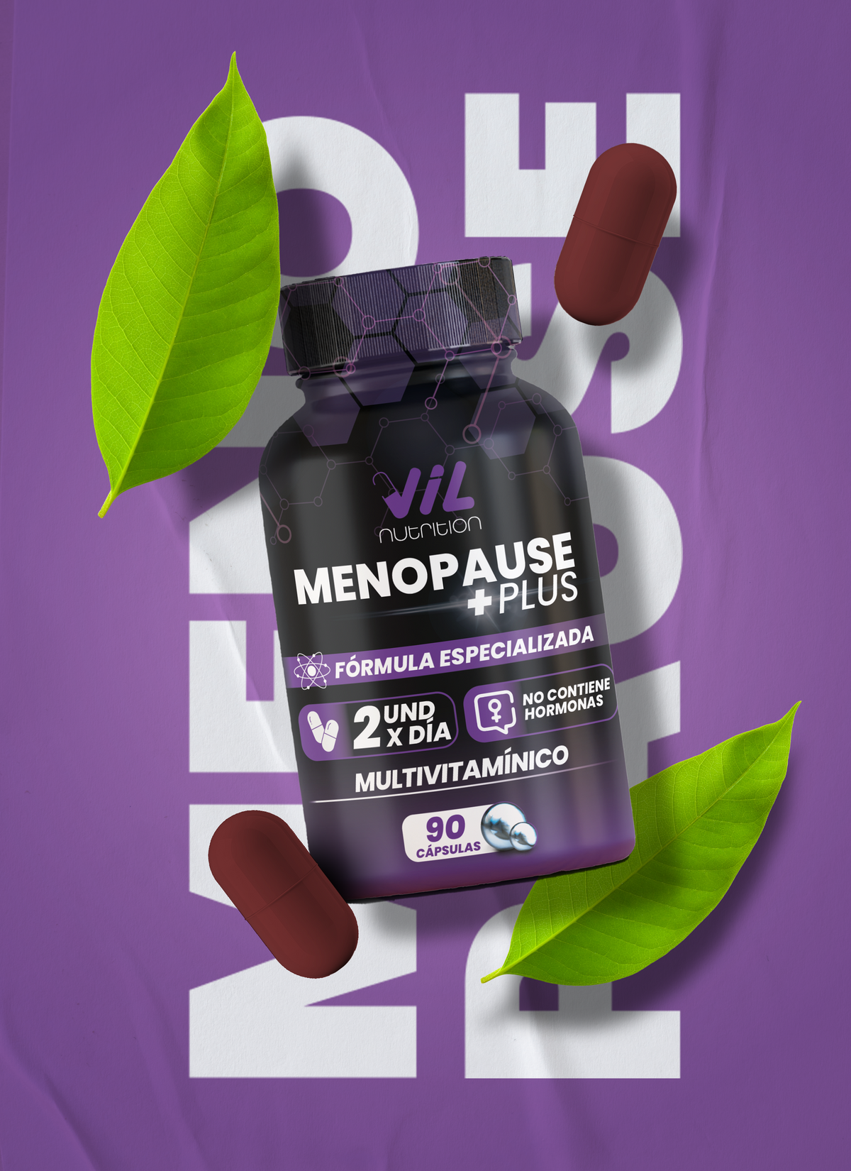 Vil Menopause Plus – Tratamiento Natural para la Menopausia y Equilibrio Hormonal (60 Cápsulas)